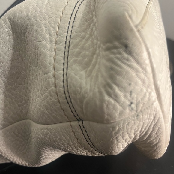 Coach White and Black Leather Tote Bag F13089 - Picture 5 of 7